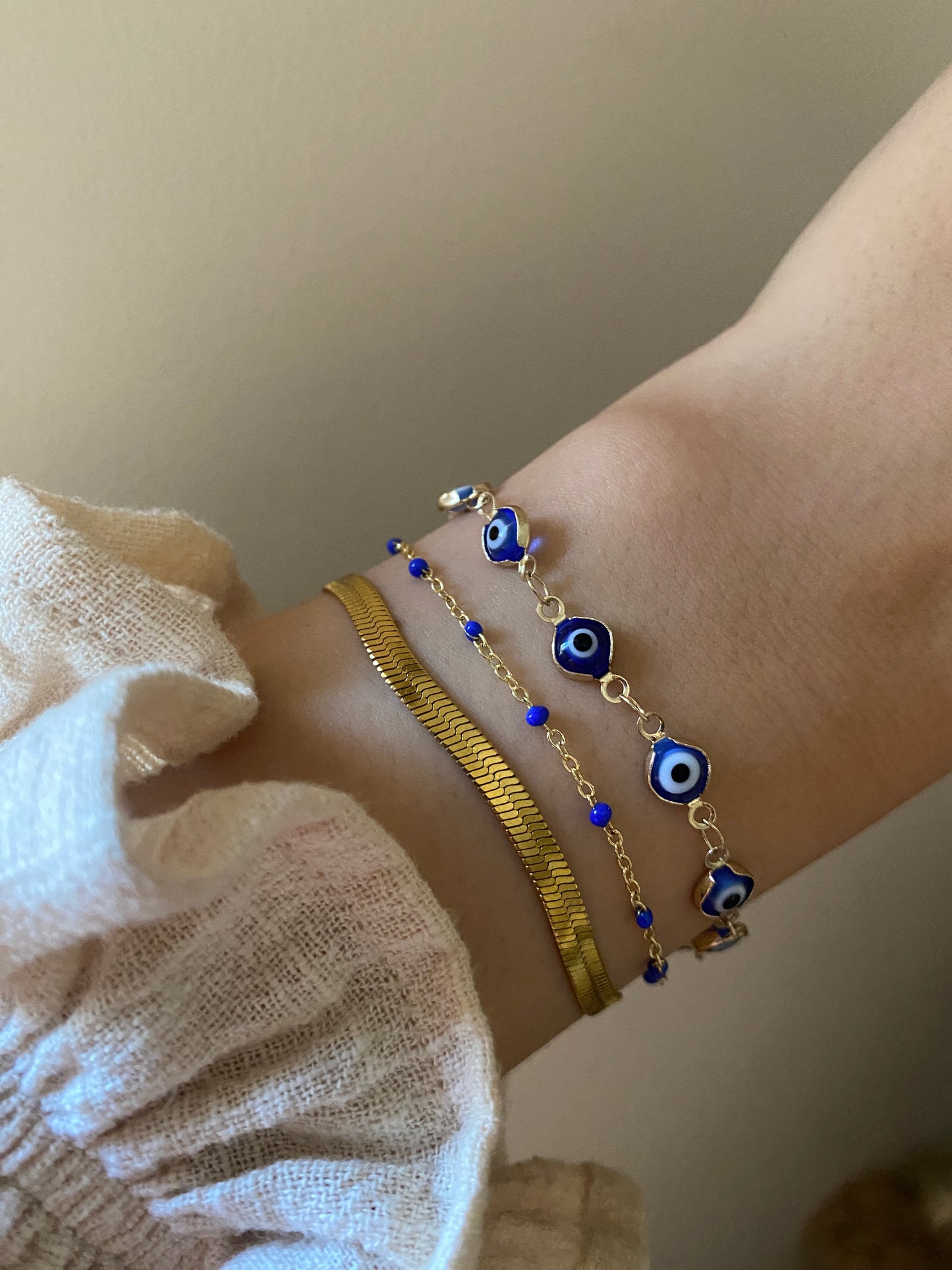 Blue Beaded Bracelet