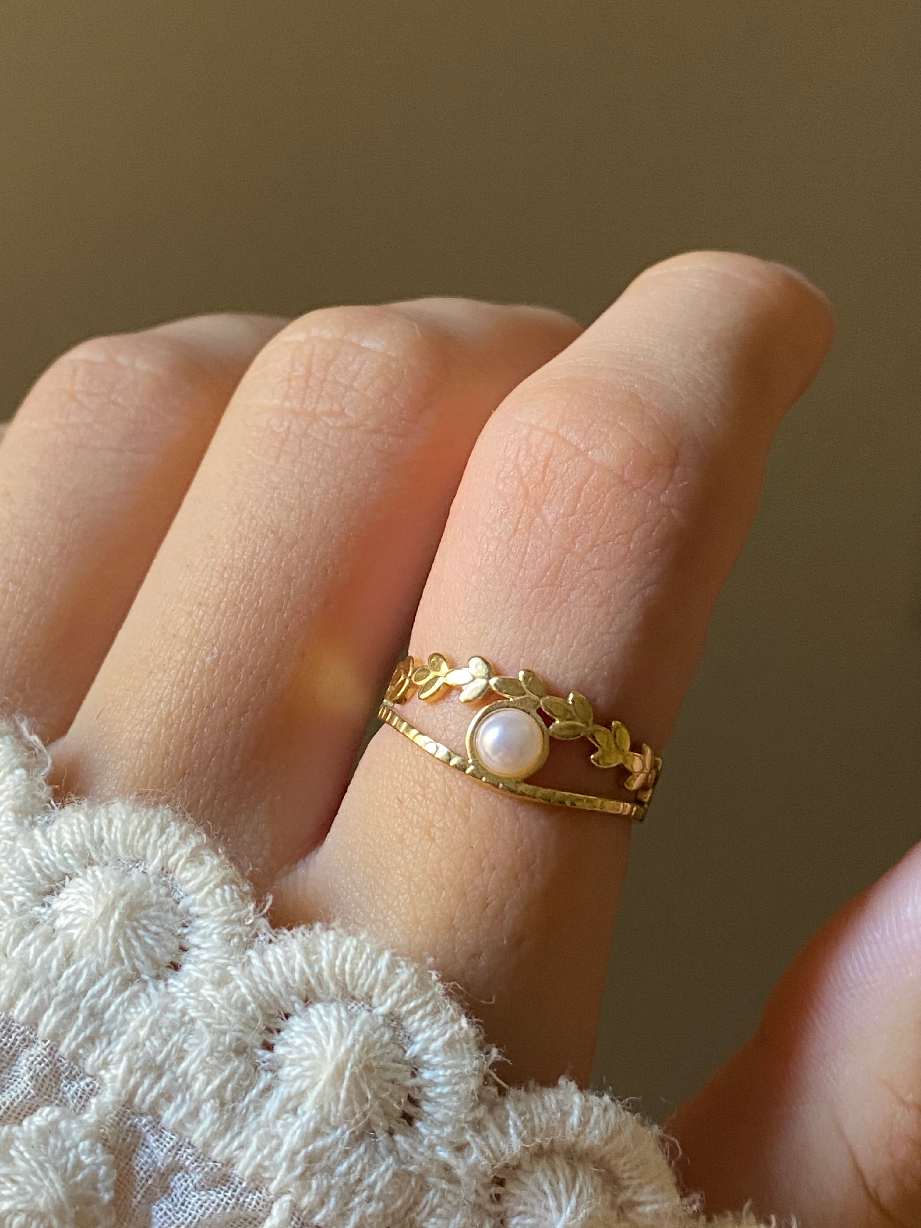 Sunshine Mini Pearl Ring Silver main image 1