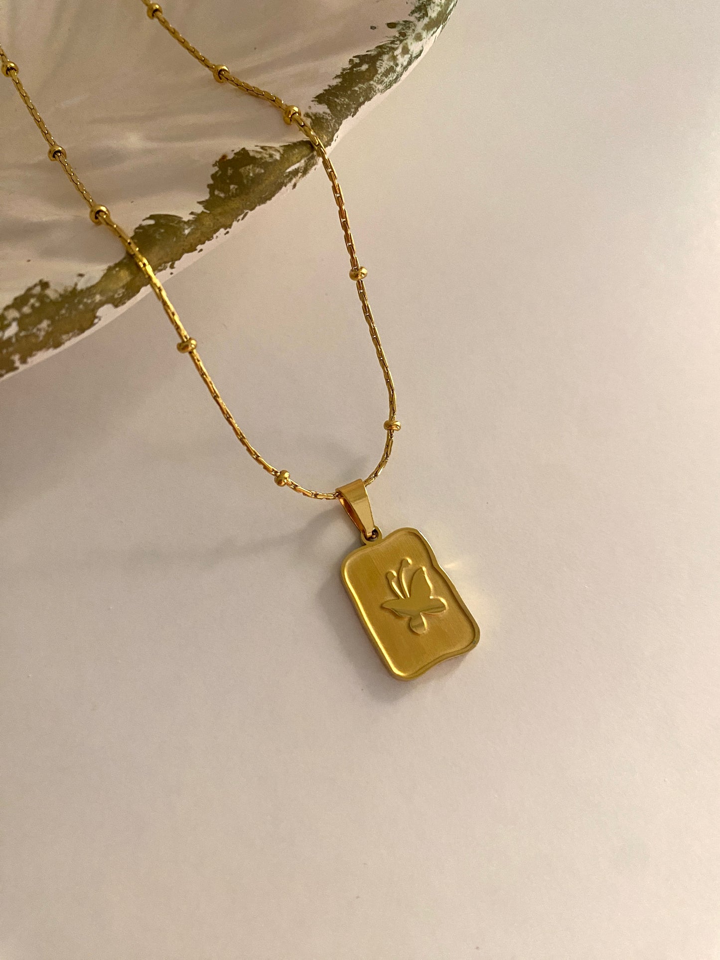 Golden papillon Necklace