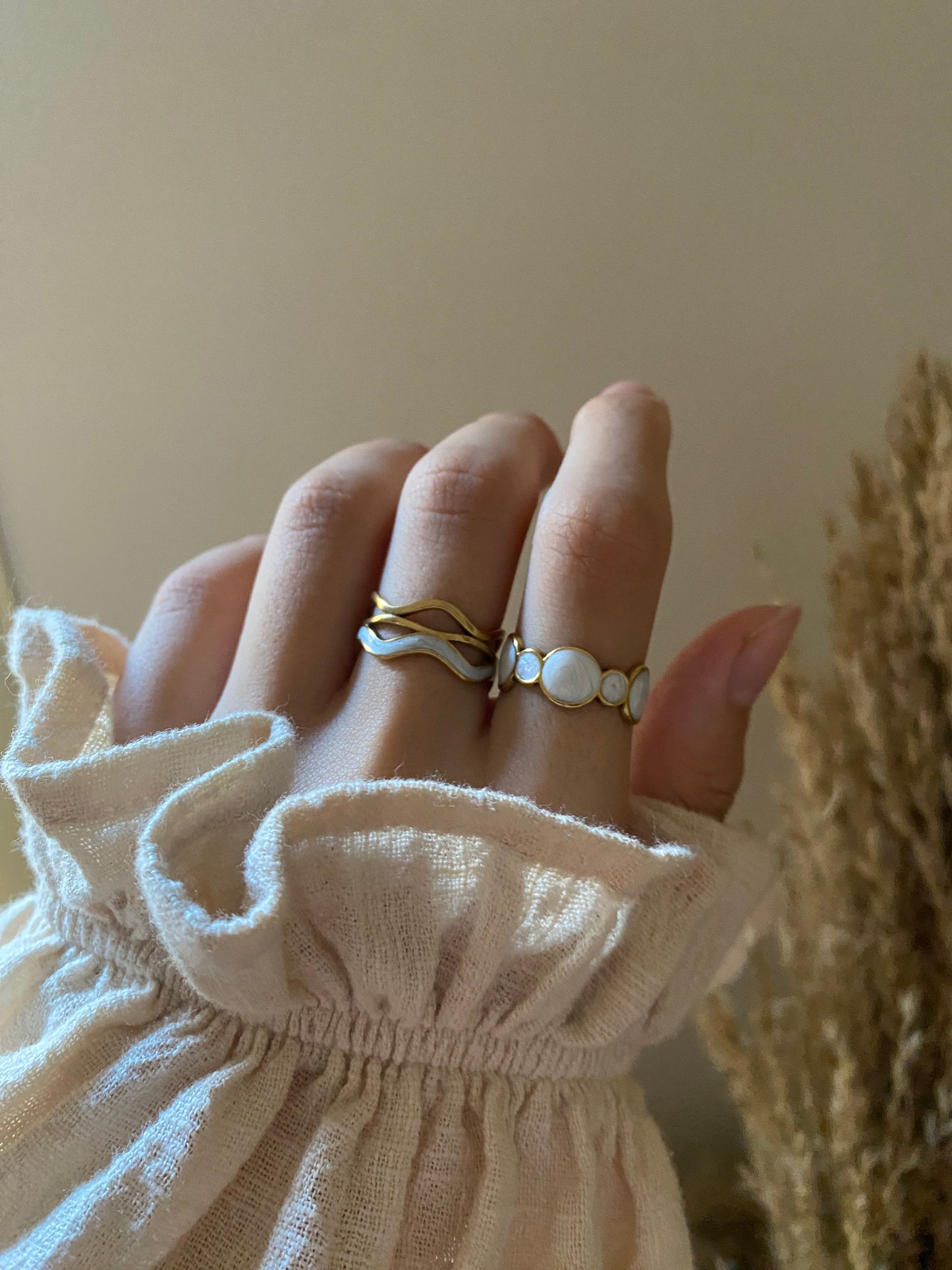 White Circles Ring