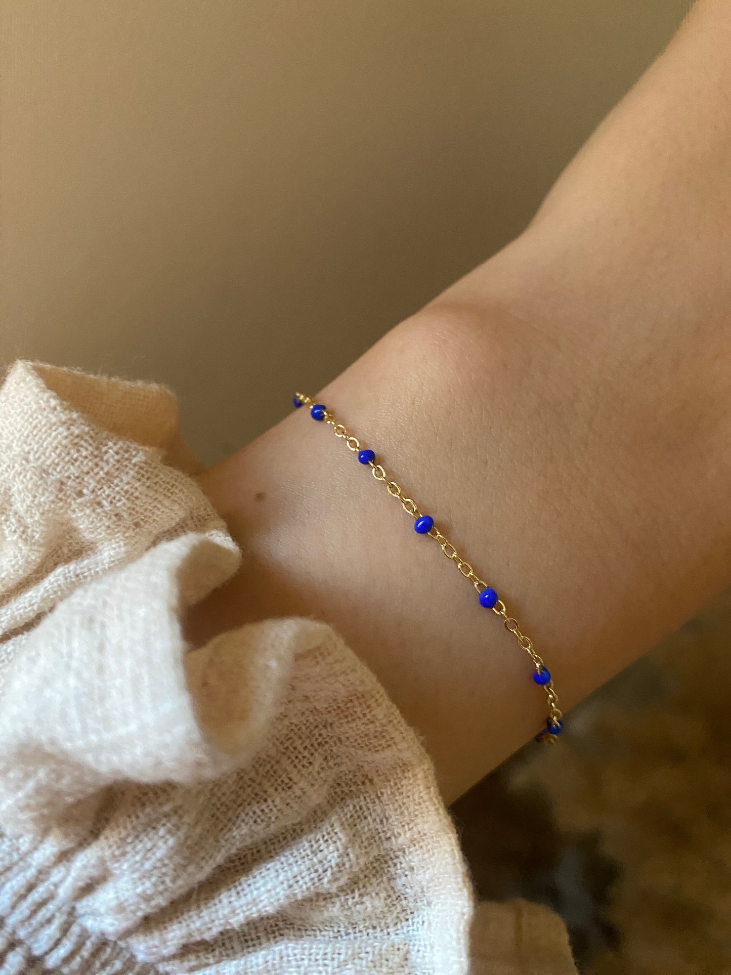 Blue Beaded Bracelet