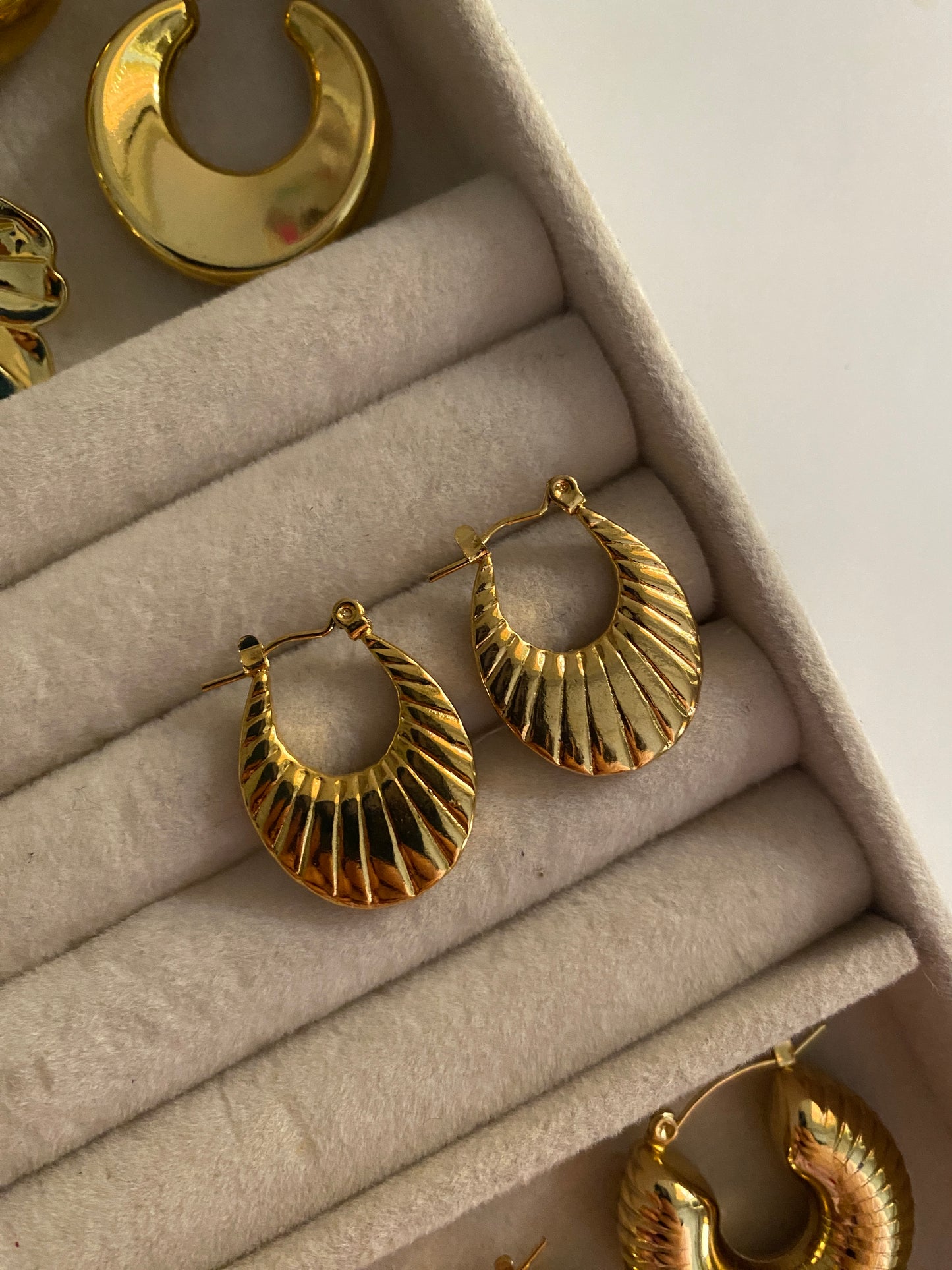 Golden swiril Hoops