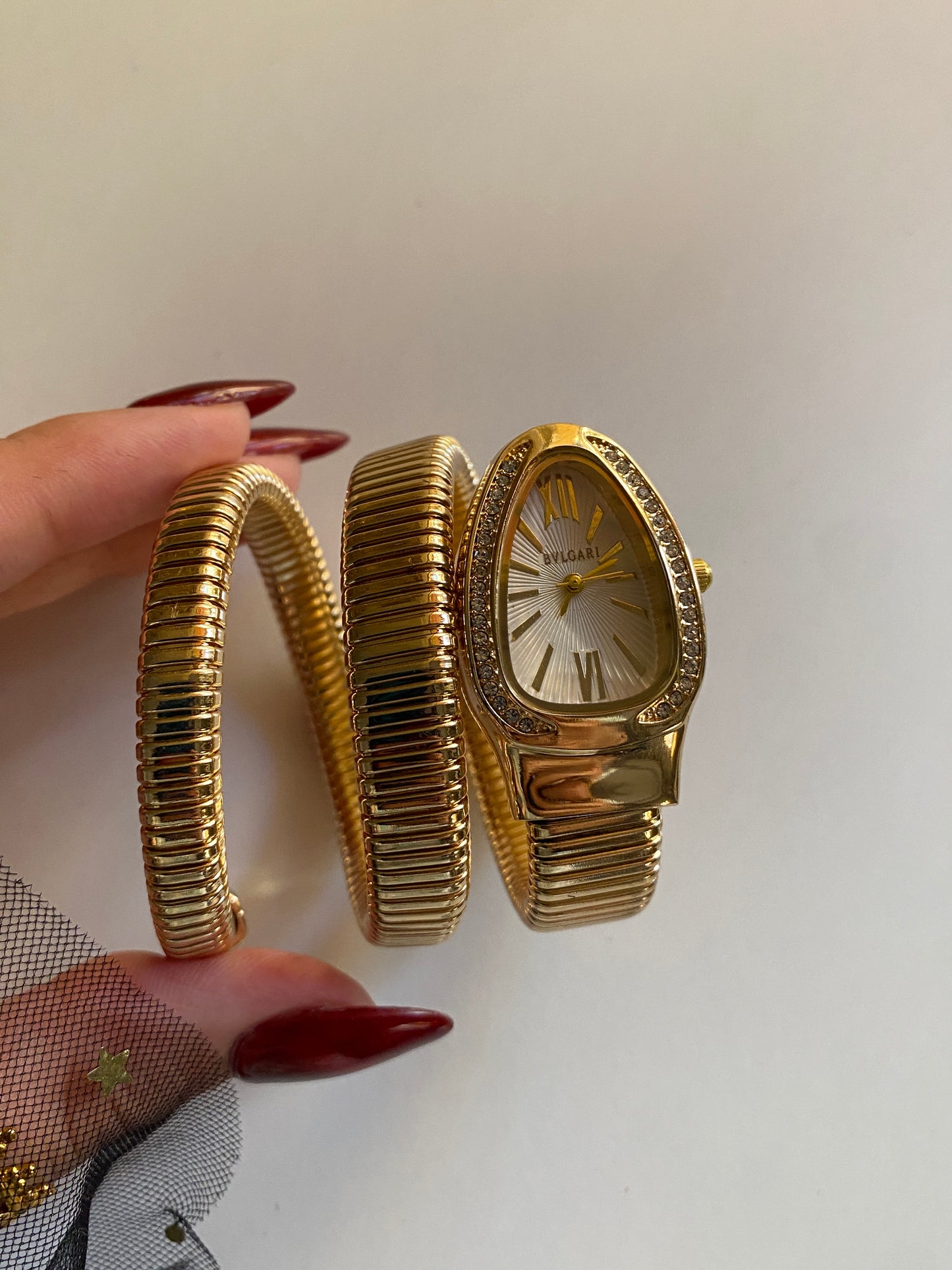 White Bvlgari watch