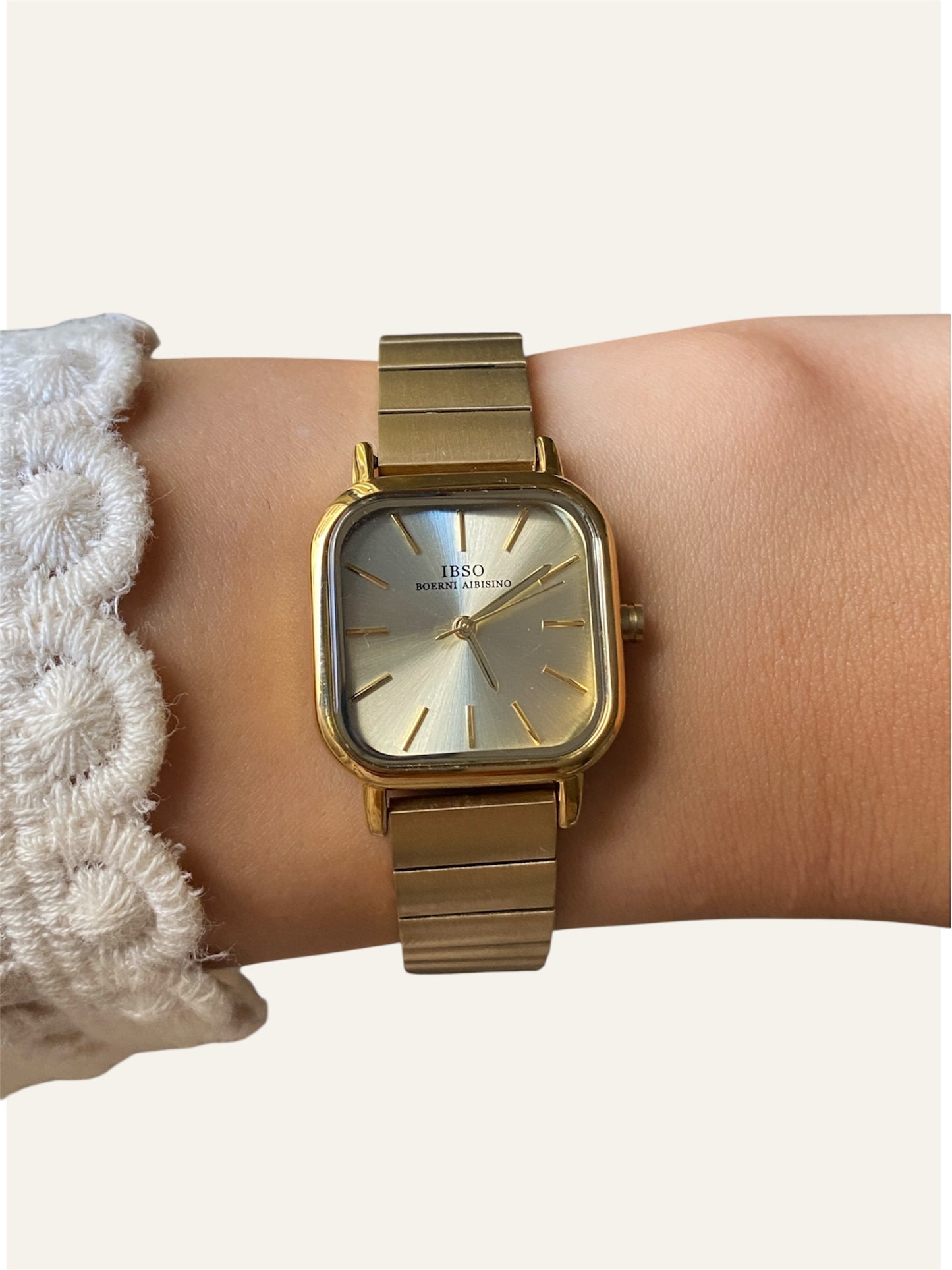 Ibso Gold Square Watch