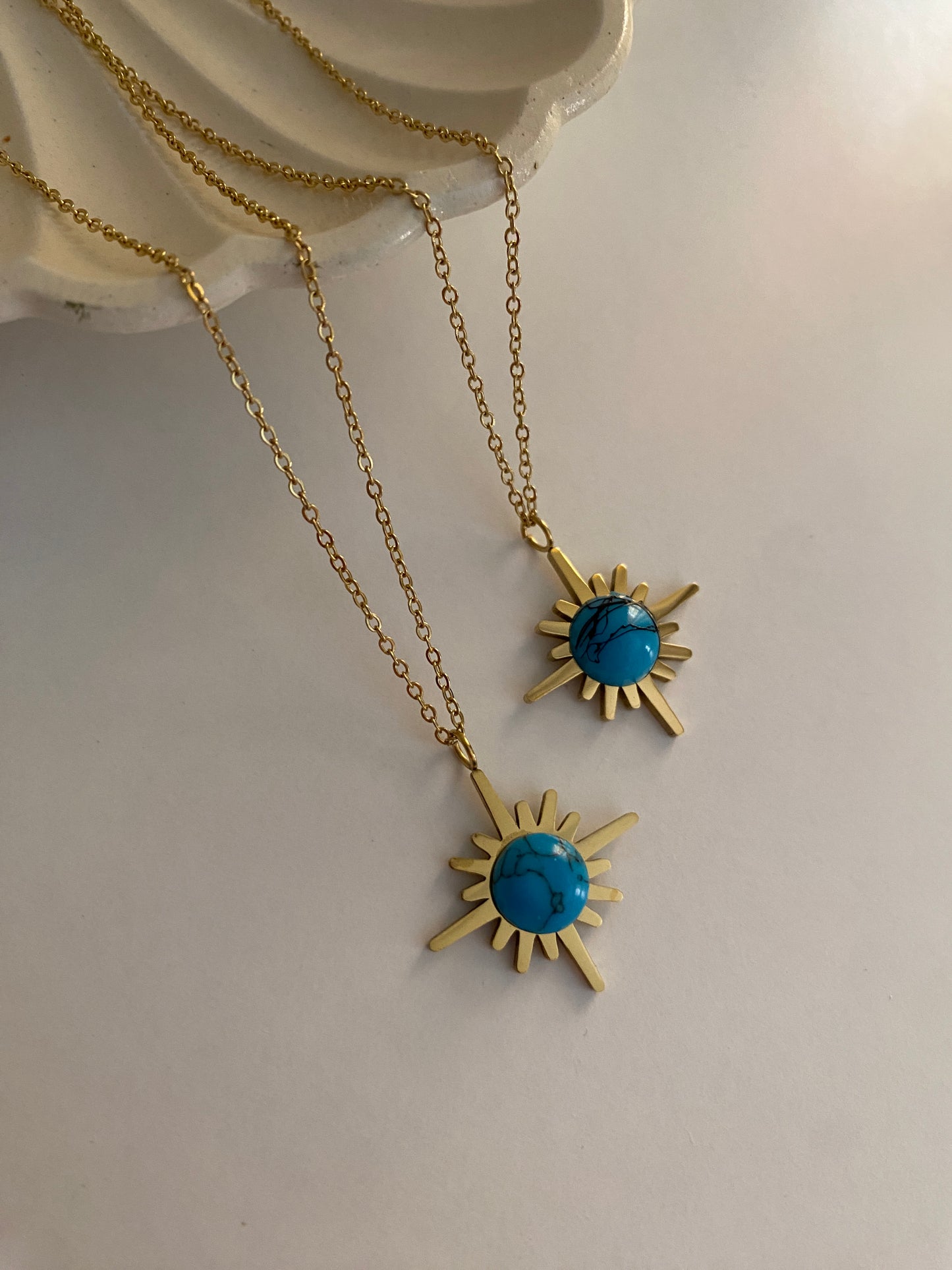 Blue Stone Star Necklace