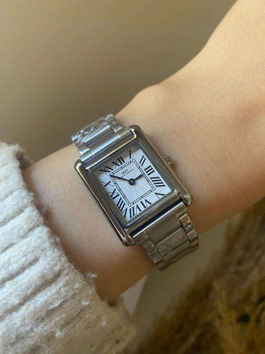 Ibso Silver square watch