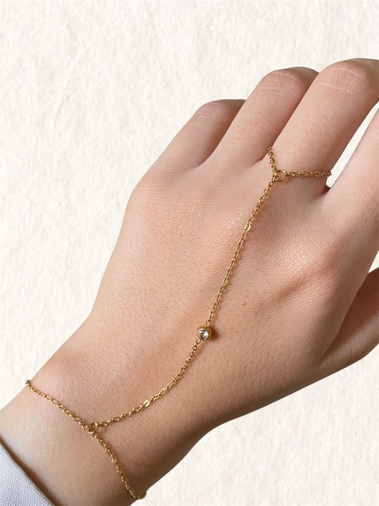 Single gem Hand chain
