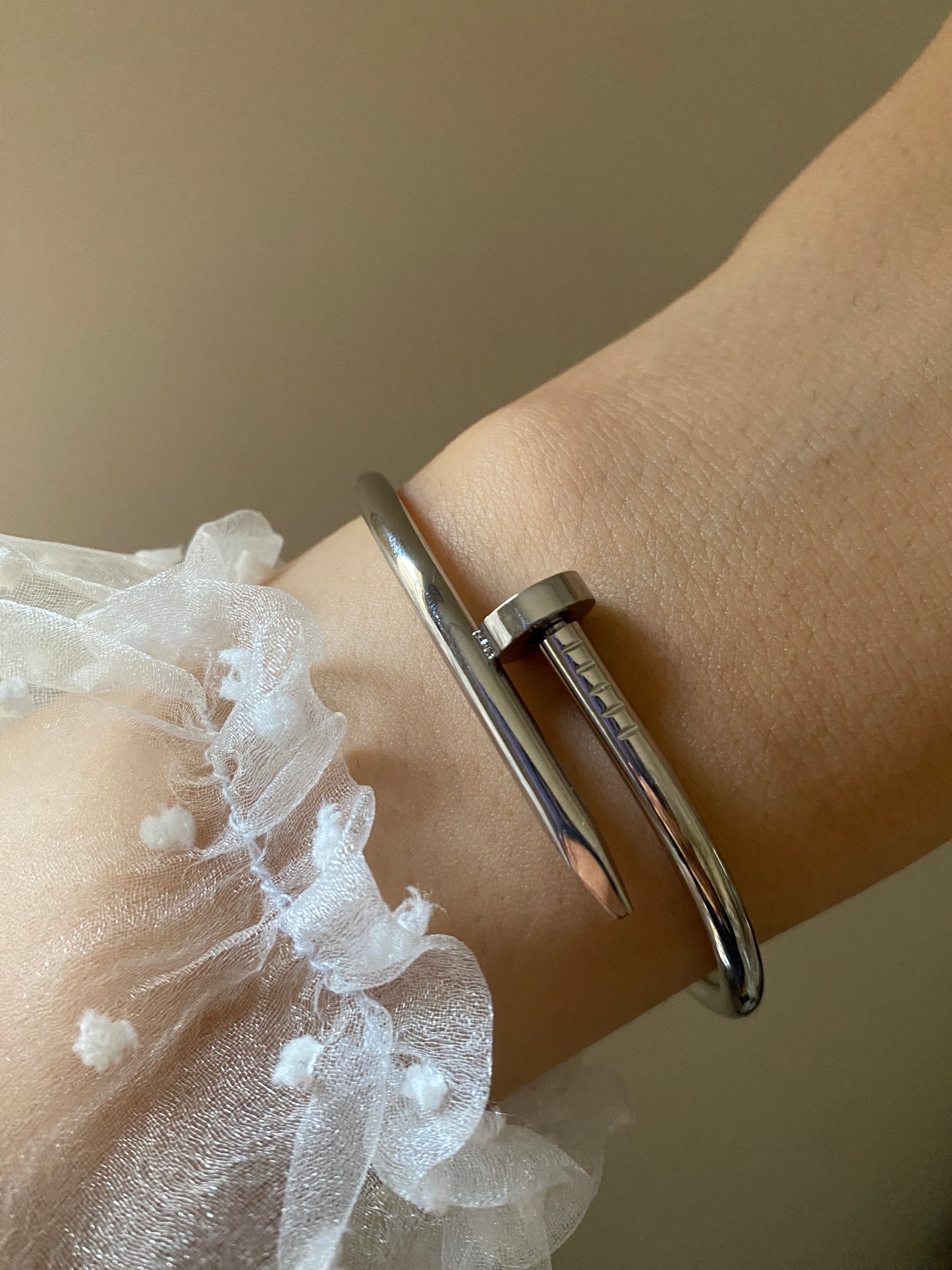 Silver Nail Bangle
