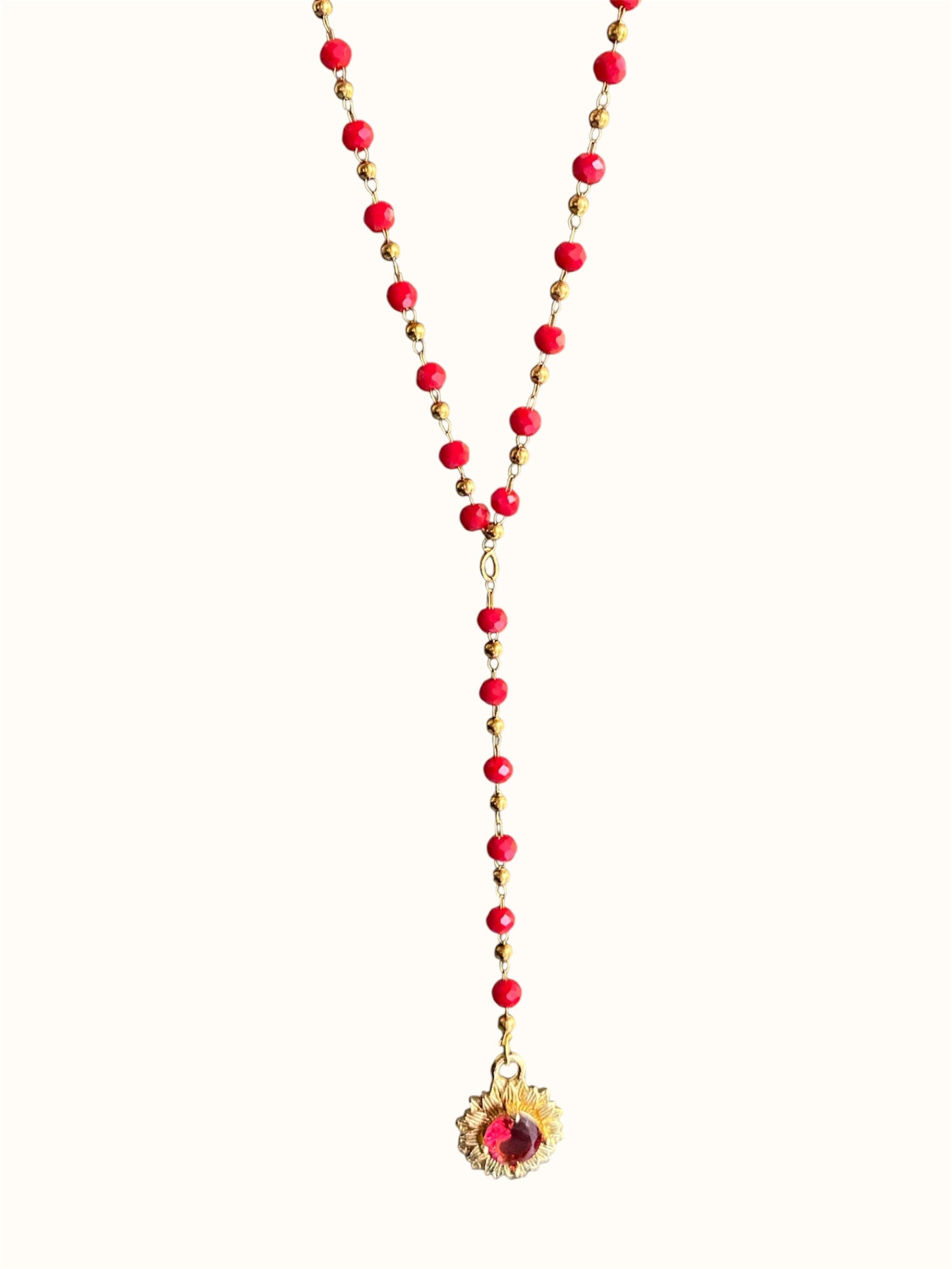 Ruby Tie Necklace