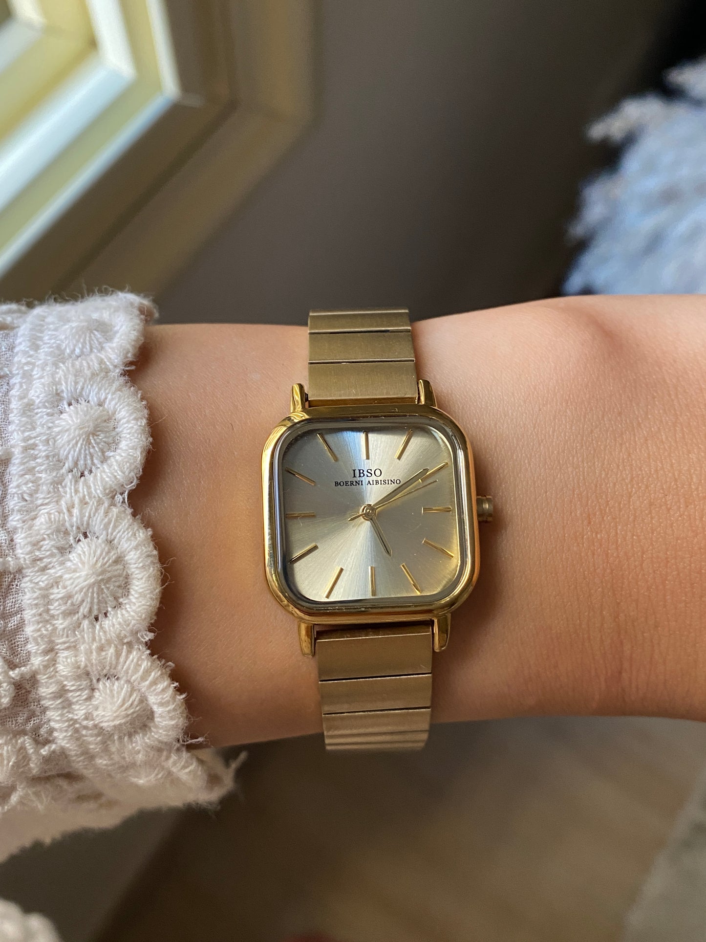 Ibso Gold Square Watch