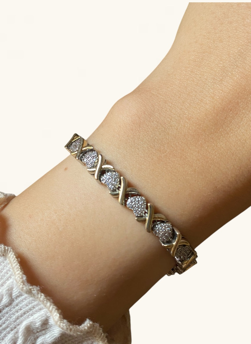 Crossed Hearts Bracelet