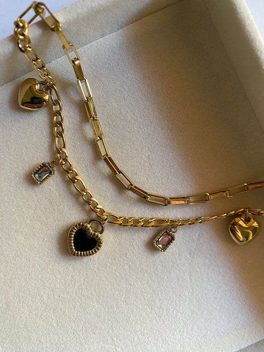 Double Face Heart Bracelet