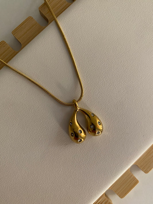 Golden Teardrops Necklace