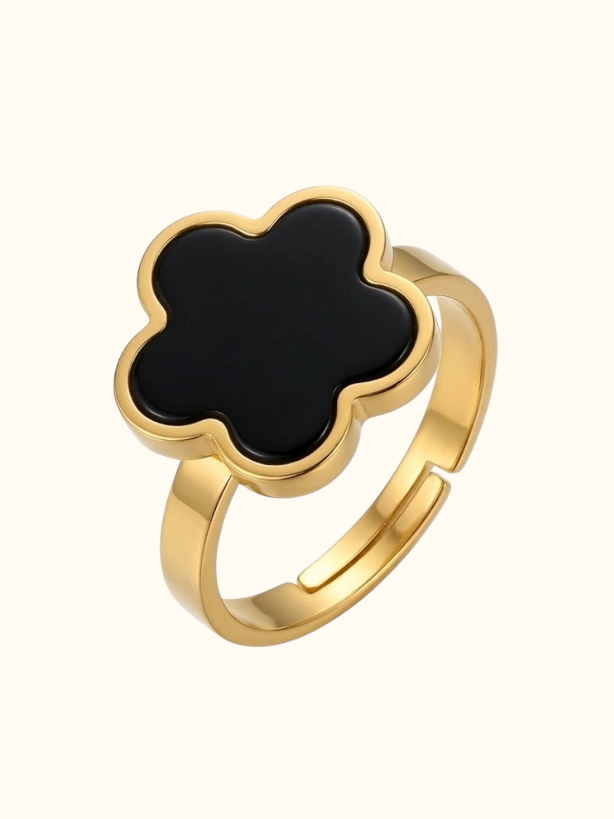 Black Flora Ring
