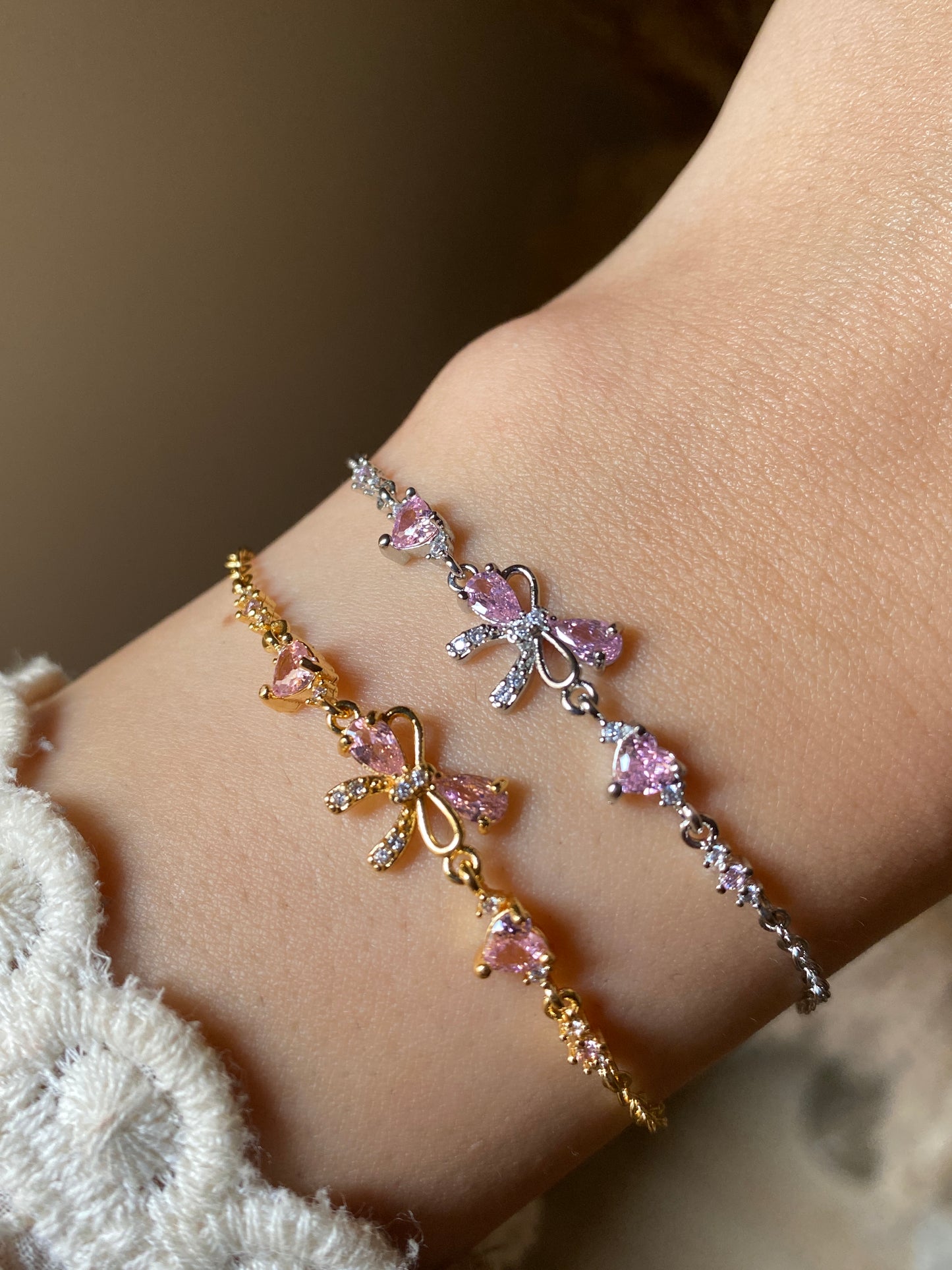 Pink Bow bracelet