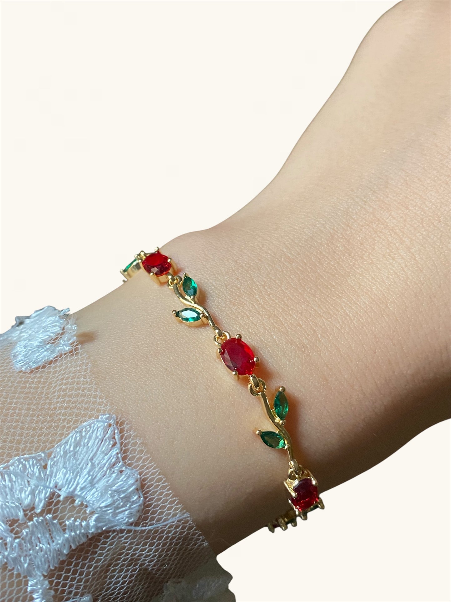 Red Tulip Bracelet