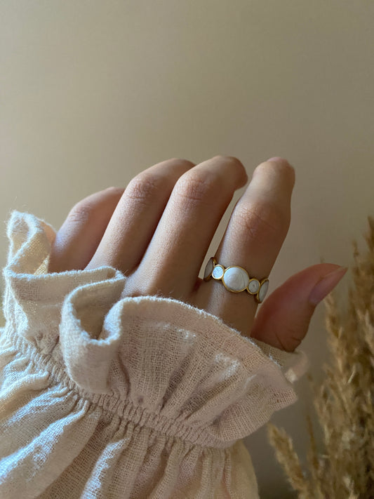 White Circles Ring