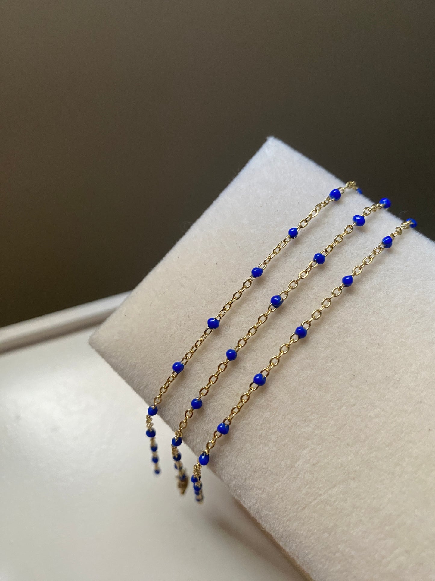 Blue Beaded Bracelet