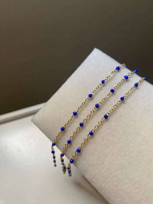 Blue Beaded Bracelet