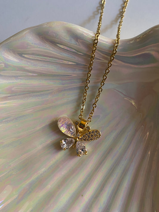Opal wing Necklace
