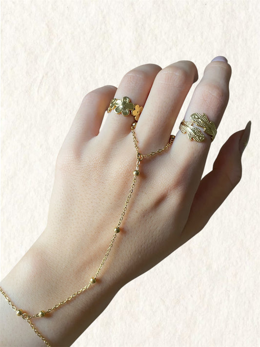Beaded hand chain