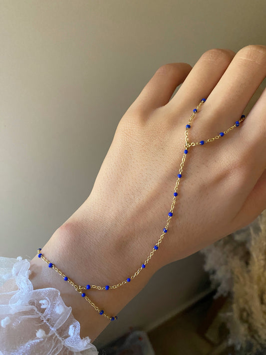 Blue beads Hand chain