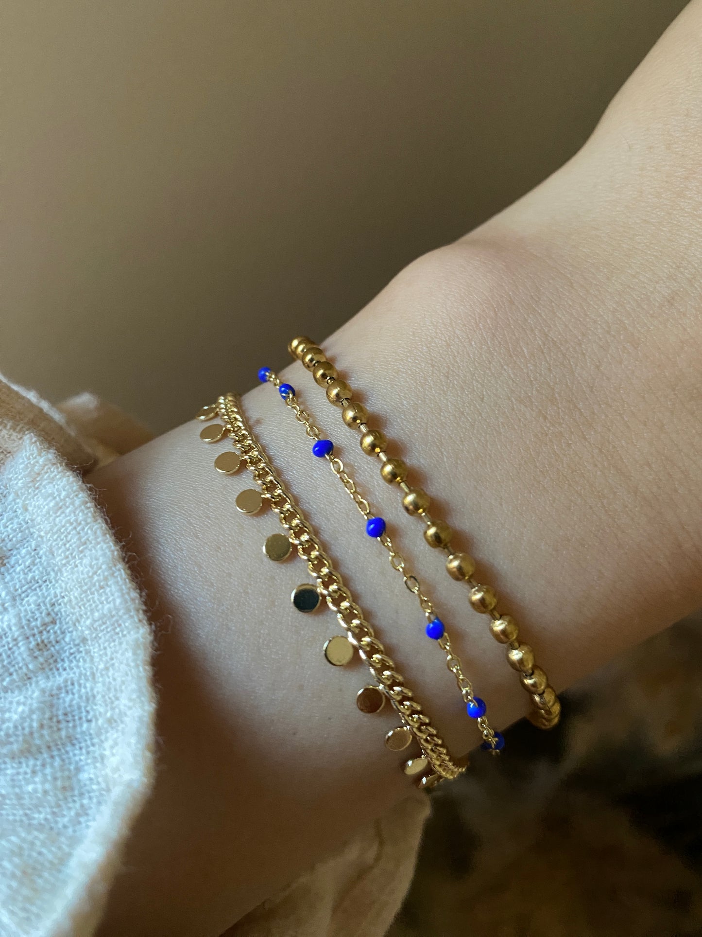Blue Beaded Bracelet