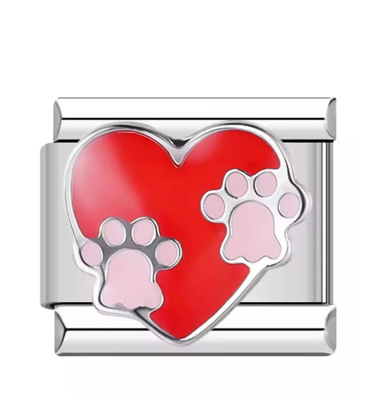 Pink paws charm
