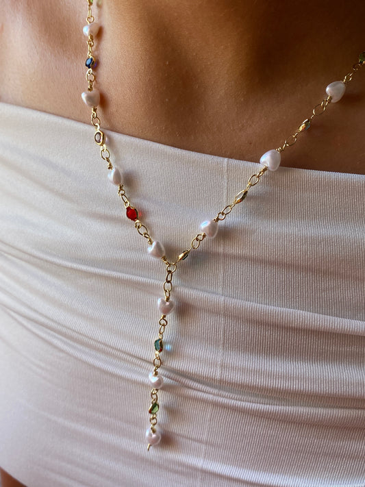 Perla Tie Necklace