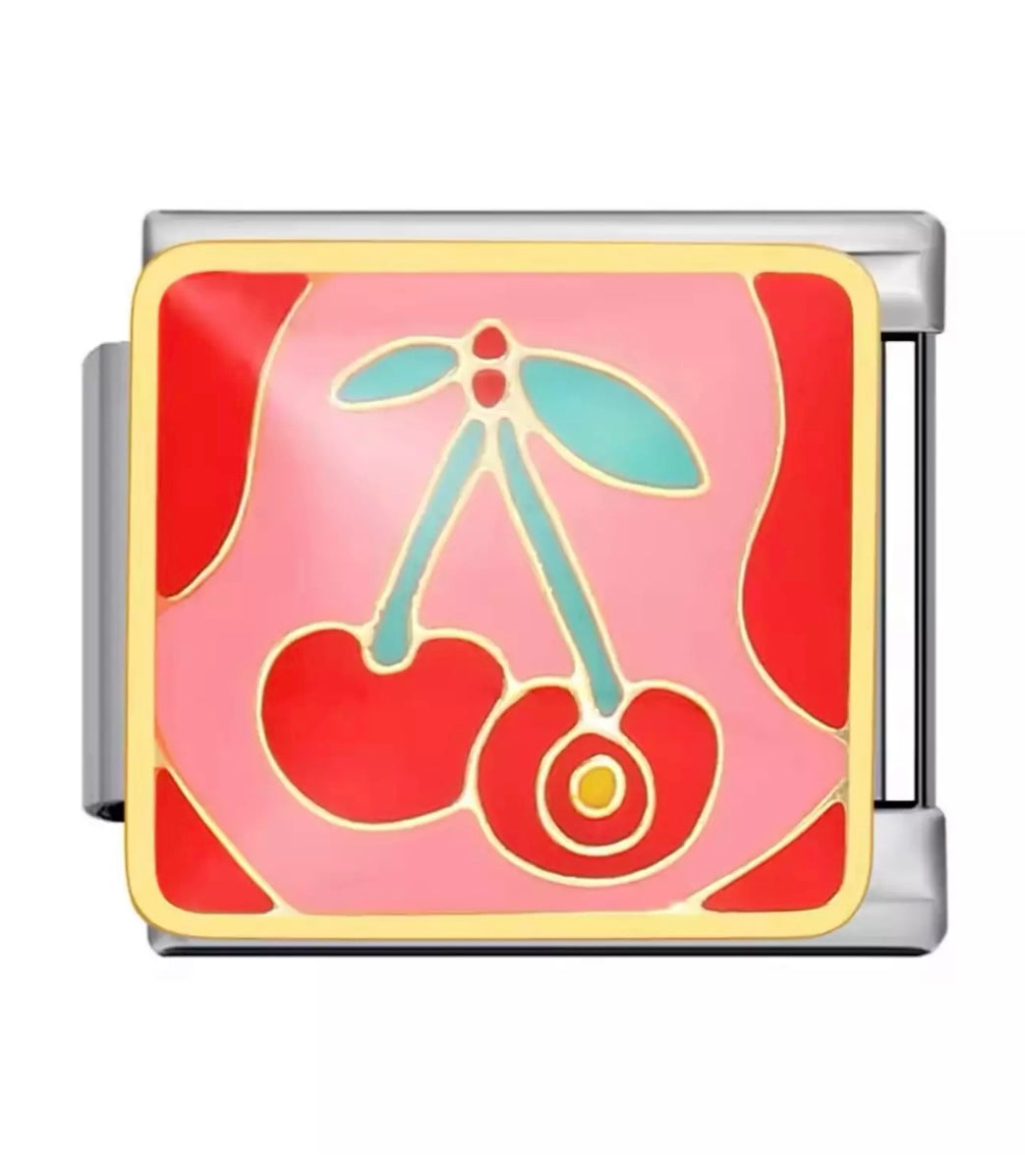 Pink Cherry charm