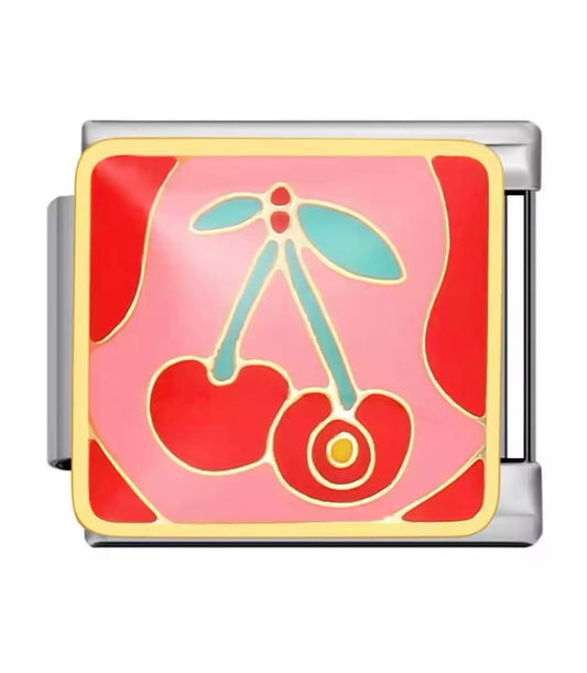 Pink Cherry charm
