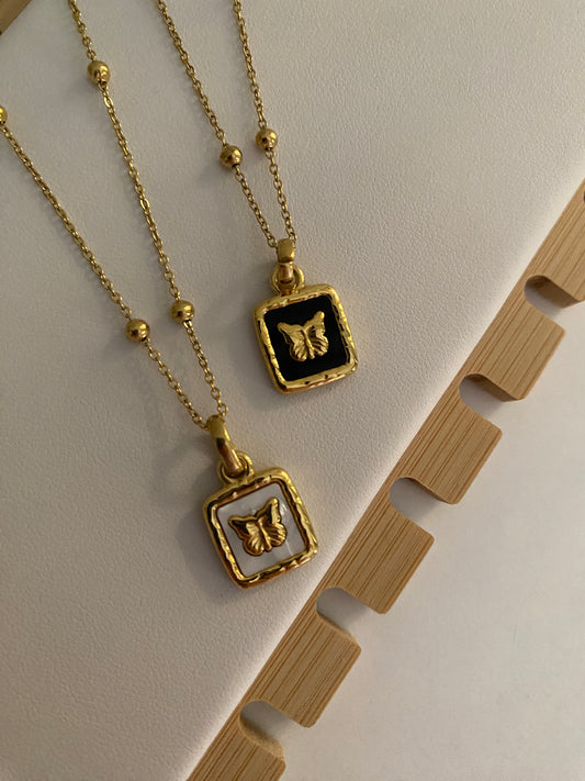 Butterfly Square Necklace