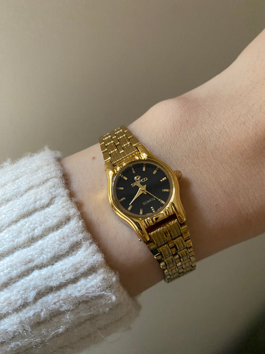Seifco Black Round Watch