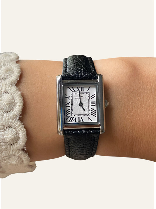 Ibso Black Leather watch