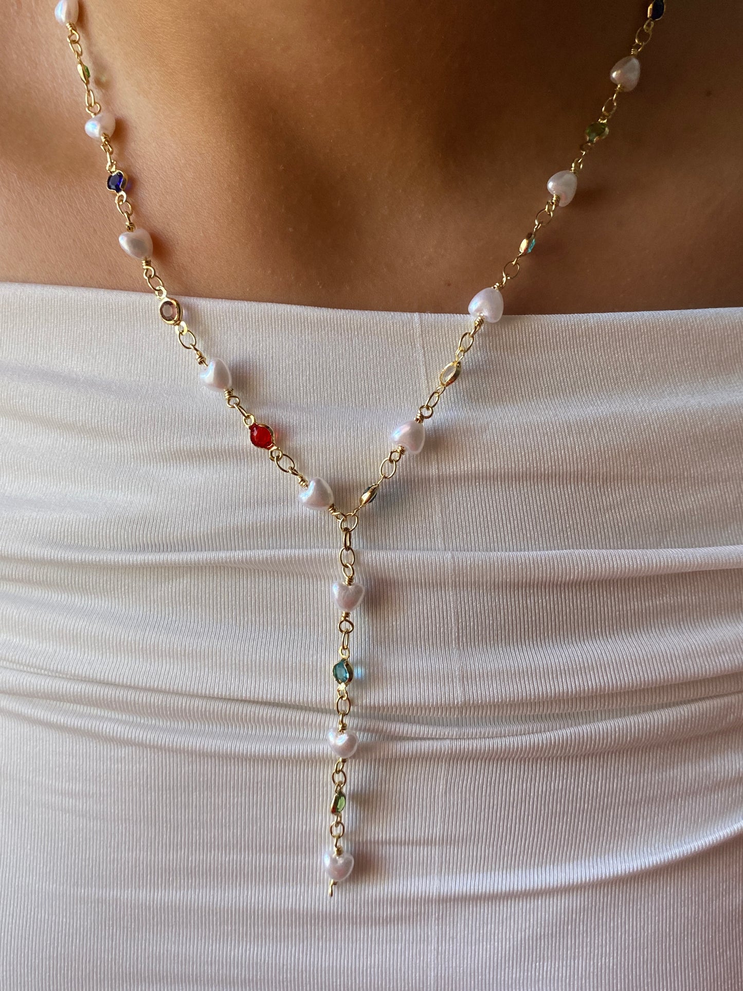 Perla Tie Necklace