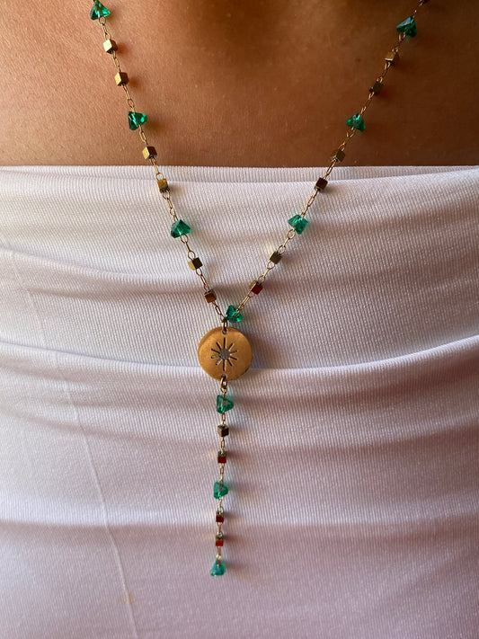 Pistachia Tie Necklace