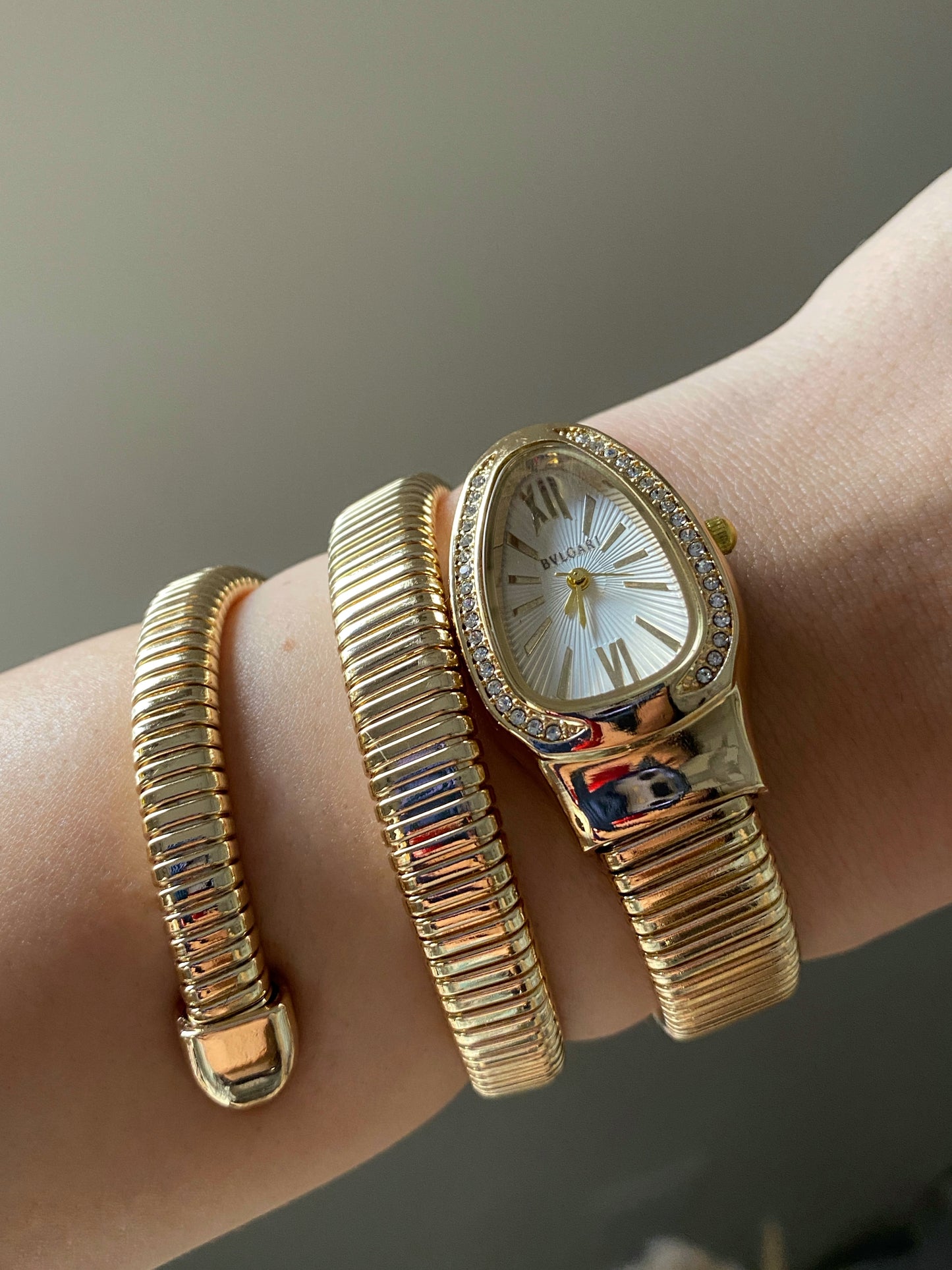White Bvlgari watch