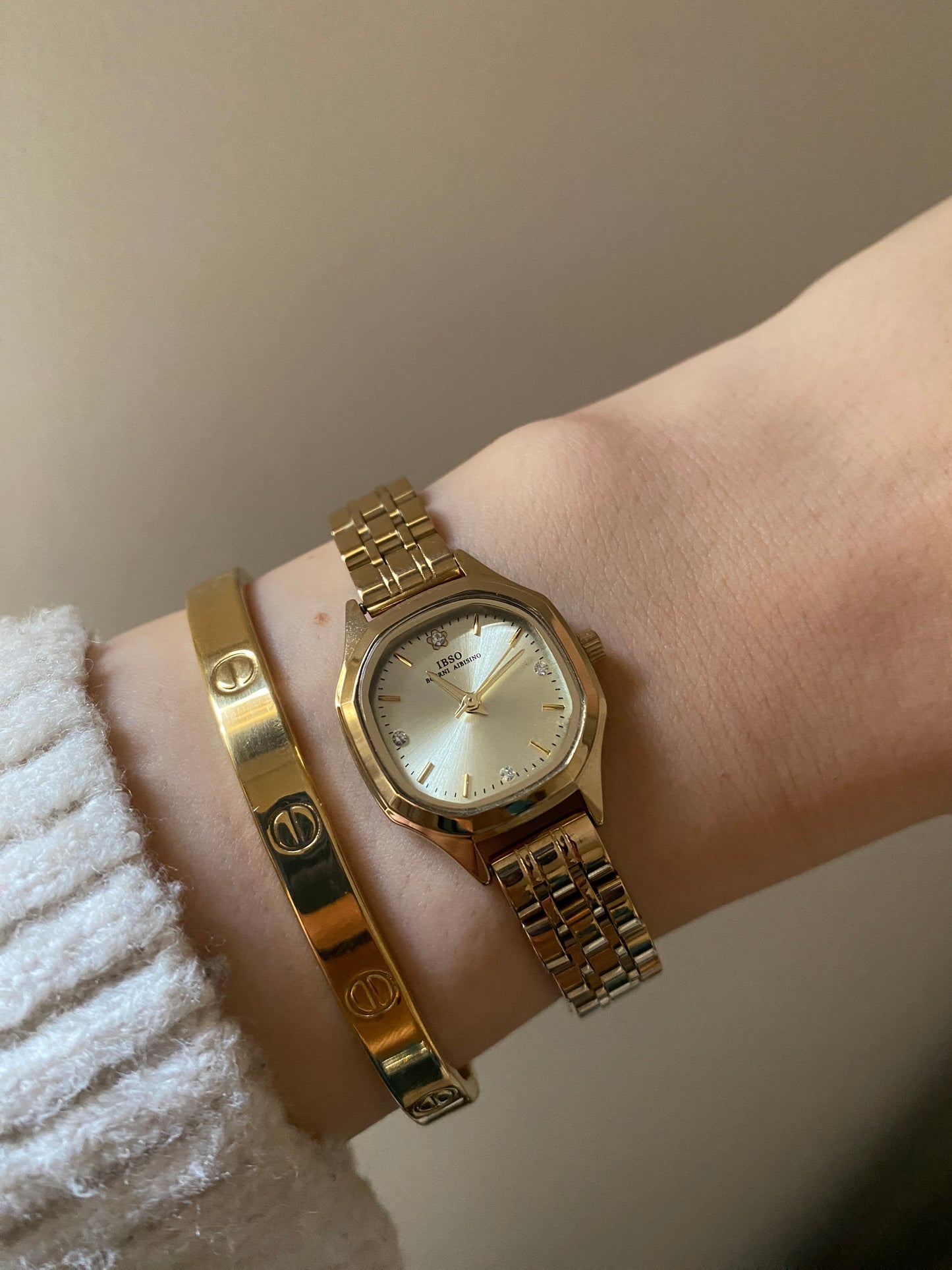 Ibso golden Diagonal watch
