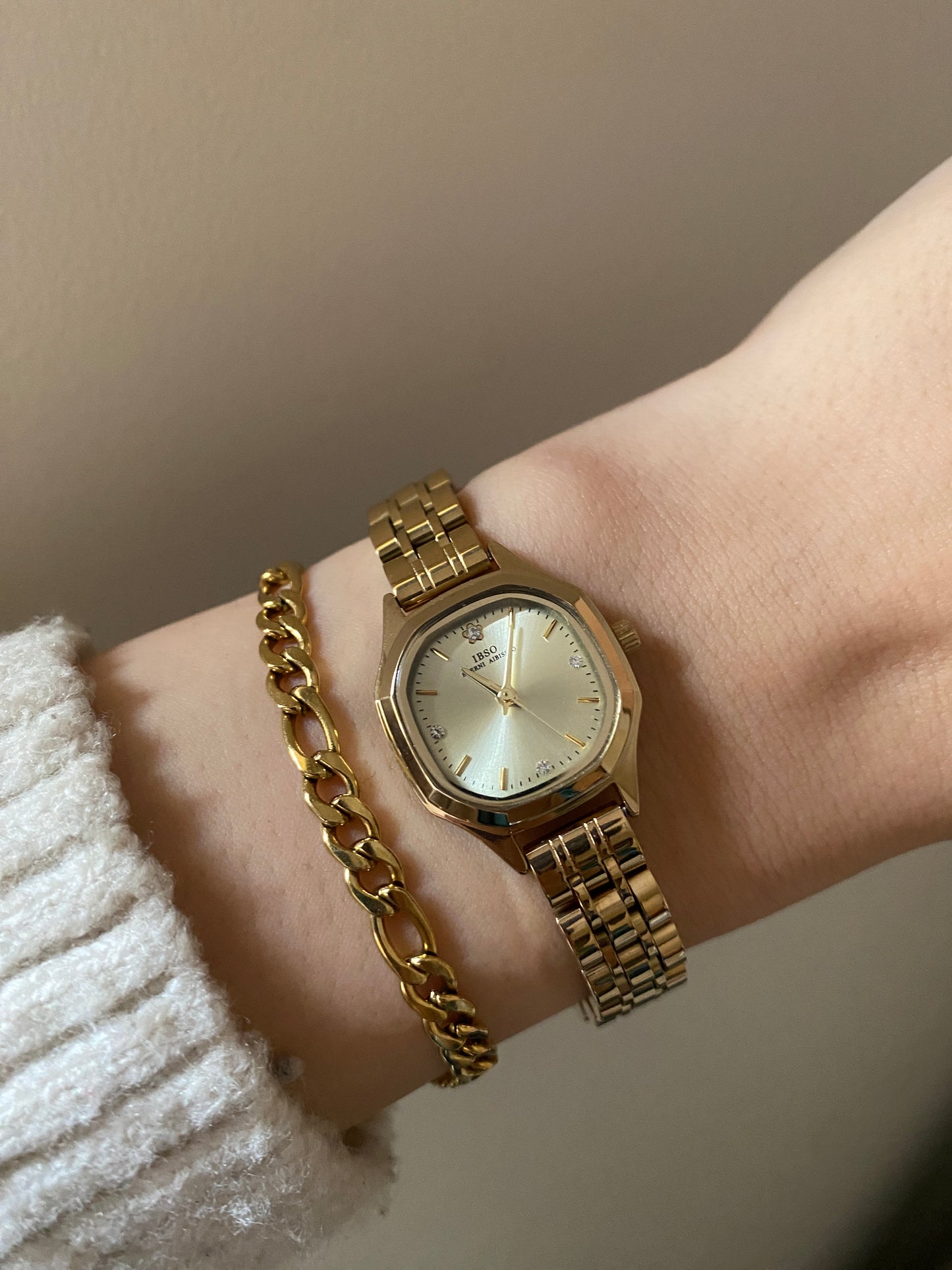 Ibso golden Diagonal watch