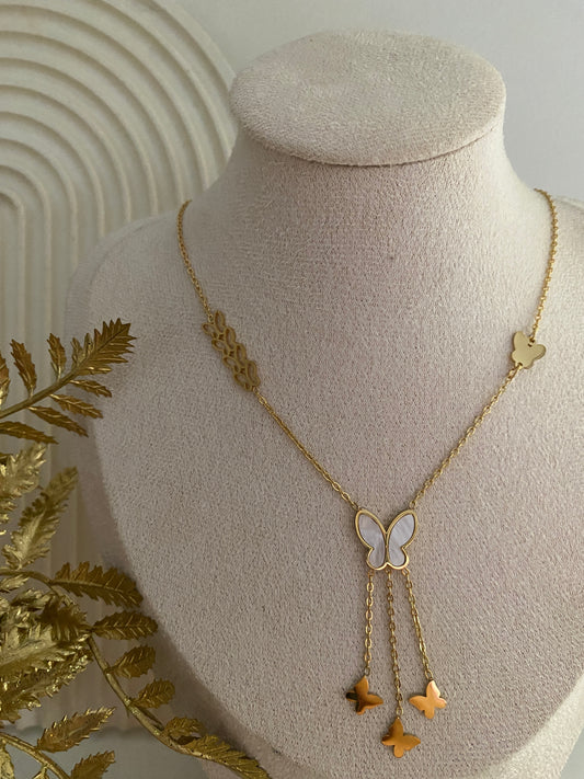 White Farfalla Necklace