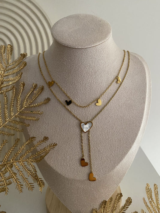 2 layer Heart Necklace