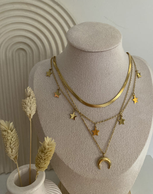Lune 3 layer Necklace